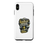 Custodia per iPhone XS Max Passeggiando attraverso le tempeste con Gesù Christian Faith Design