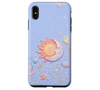 Custodia per iPhone XS Max Pastel Celestial Sun and Zodiac Constellation