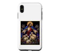 Custodia per iPhone XS Max Pastore e protettore Gesù difende le pecore dall'arte dei lupi