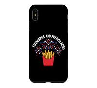 Custodia per iPhone XS Max Patriotic 4th Of July Independence Day Fireworks And French