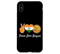 Custodia per iPhone XS Max Peace Love Biryani Amante del cibo indiano
