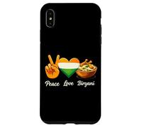 Custodia per iPhone XS Max Peace Love Biryani Amante del cibo indiano