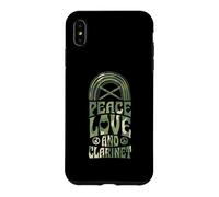 Custodia per iPhone XS Max Peace Love E Clarinetto Bohemian Rainbow