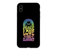 Custodia per iPhone XS Max Peace Love E Clarinetto Bohemian Rainbow