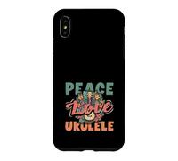 Custodia per iPhone XS Max Peace Love Ukulele Hippie, lettore musicale hawaiano retrò