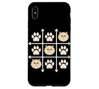 Custodia per iPhone XS Max Persian Cat Paws Grid Game