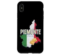 Custodia per iPhone XS Max Piemonte Italia Retro Regione Mappa Vintage Pasta Souvenir