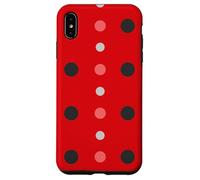 Custodia per iPhone XS Max Pink & Red Black Polka Dot Ladybug Cute Lady Bug Polka Dots