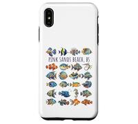 Custodia per iPhone XS Max Pink Sands Beach The Bahamas Design Pesce Colorato