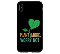 Custodia per iPhone XS Max Plant More Worry Not Pocket Design, abbigliamento grafico da giardiniere