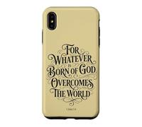 Custodia per iPhone XS Max Poiché qualunque cosa nasca da Dio vince il mondo | 1 Giovanni 5:4
