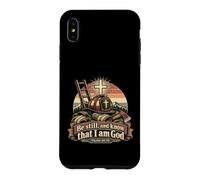 Custodia per iPhone XS Max Pompiere Cristiano Fede Croce Salmo 46:10