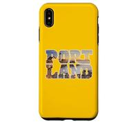 Custodia per iPhone XS Max Portland, faro, capo, elisabetta, dentro, vendemmia, tipografia