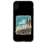 Custodia per iPhone XS Max Poster da viaggio vintage del parco nazionale di Acadia Maine