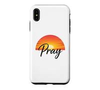 Custodia per iPhone XS Max Pray Sunset Inspirational Religious Christian Faith