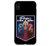 Custodia per iPhone XS Max Prega come una ragazza Cattolica Donne Santa Teresa Giovanna d'Arco Maria