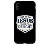 Custodia per iPhone XS Max Prima di tutto Gesù pensa che io sia una delizia Cristo Dio cristiano