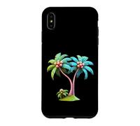 Custodia per iPhone XS Max Progettazione grafica stilizzata dell'isola degli alberi di cocco