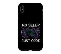 Custodia per iPhone XS Max Programmer Hacker No Sleep Just Code Cyberpunk Brain