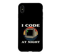 Custodia per iPhone XS Max Programmer Retro Computer I Code At Night