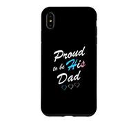 Custodia per iPhone XS Max Proud To Be His Dad Transgender Pride Flag Trans Figlo