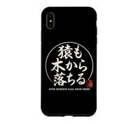 Custodia per iPhone XS Max Proverbio giapponese Anche le scimmie cadono dagli alberi Giappone Kanji