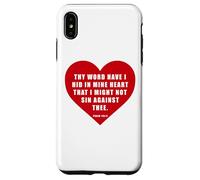 Custodia per iPhone XS Max Psalm 119:11 - Thy Word Have I Hid in Mine Heart Bible Verse