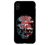 Custodia per iPhone XS Max Punks Not Dead Punk Rock USA Bandiera Vinile Record LP Skull