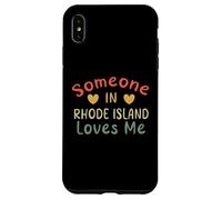 Custodia per iPhone XS Max Qualcuno nel Rhode Island mi ama Retro Stati Uniti d'America