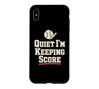 Custodia per iPhone XS Max Quiet I'm Keeping Score, umorismo da segnapunti di softball