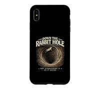 Custodia per iPhone XS Max Rabbit Holes Conspiracy Graphic Retro Rabbit UFO Meme Verità