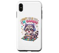 Custodia per iPhone XS Max Raccoon Gaming Can't Hear You I'm Gaming Common Raccoon