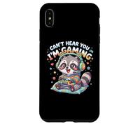 Custodia per iPhone XS Max Raccoon Gaming Can't Hear You I'm Gaming Common Raccoon