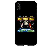 Custodia per iPhone XS Max Race To The Moon Retro Arcade Space USA vs Cina