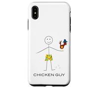 Custodia per iPhone XS Max Ragazzo divertente del pollo degli uomini, allevamento di pollo del ragazzo