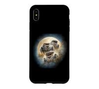 Custodia per iPhone XS Max Ragni saltatori Gold Moon Kawaii Chibi Ragni aerografo
