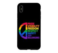 Custodia per iPhone XS Max Rainbow Peace Pride Visibilità Libertà Rispetto