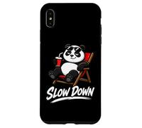 Custodia per iPhone XS Max Rallentare Panda Divertente Rilassato Animale Mascotte