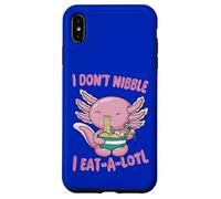 Custodia per iPhone XS Max Ramen Pun I Don't Nibble I Eat-A-Lotl Sea Creature