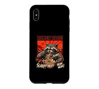 Custodia per iPhone XS Max Ramen Rabbia Slurp Nom Nom Ramen Raccoon Anime