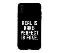 Custodia per iPhone XS Max reale è raro perfetto è falso Saggezza Minimalist Text Design
