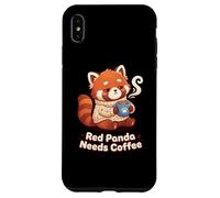 Custodia per iPhone XS Max Red panda needs Coffee Red Panda Girls Kids