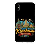 Custodia per iPhone XS Max Regalo disegnato a mano Kinshasa DR Congo viaggio souvenir punto di riferimento