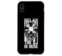Custodia per iPhone XS Max Relax The DJ Is Here LP Gothic Skull per amanti del disco in vinile