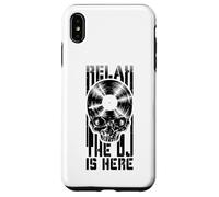 Custodia per iPhone XS Max Relax The DJ Is Here LP Gothic Skull per amanti del disco in vinile