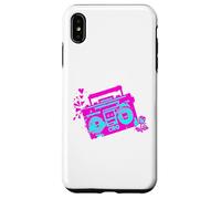 Custodia per iPhone XS Max Retro 80s 90s Boom-box Vintage Cassette Player Graphic Tee