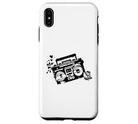 Custodia per iPhone XS Max Retro 80s 90s Boom-box Vintage Cassette Player Graphic Tee