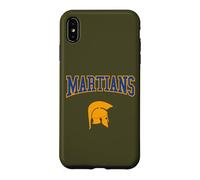 Custodia per iPhone XS Max Retro College Blu Arancione Marziani Sport