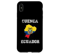 Custodia per iPhone XS Max Retro Cuenca Ecuador Distressed Ecuador Bandiera Ecuador