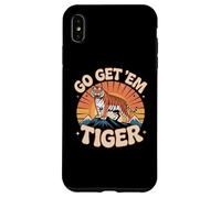 Custodia per iPhone XS Max Retro Go Get'Em Tiger - Gatto motivazionale